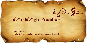 Ördögh Zsombor névjegykártya